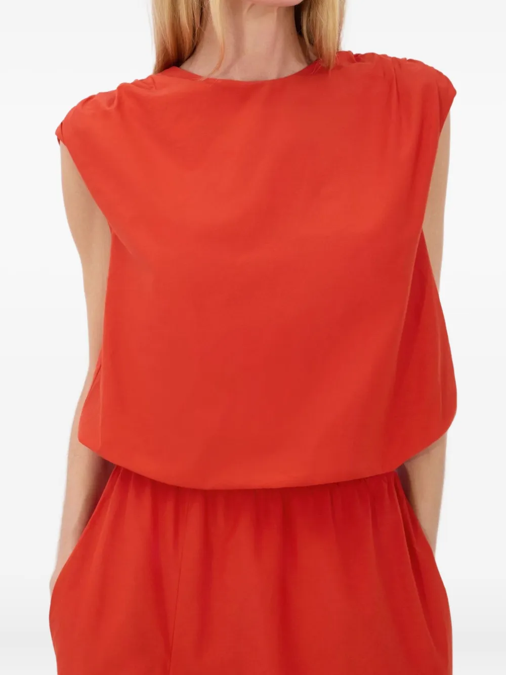 LouLou de Saison Cosma mouwloze top Rood