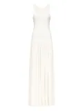 LouLou de Saison Jada gathered-skirt maxi dress - White