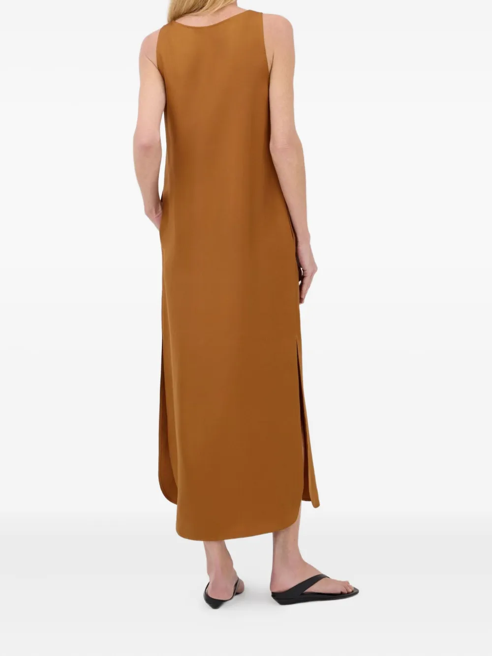 Loulou De Saison Nada Round-neck Dress In Brown