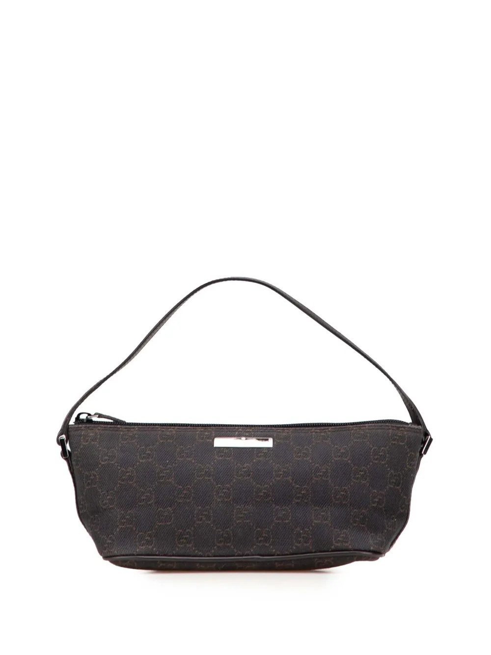 Gucci Pre-Owned 20th Century GG デニム ボート ショルダーバッグ - ブラウン Gucci Pre-Owned 20th Century GG デニム ボート ショルダーバッグ - ブラウン