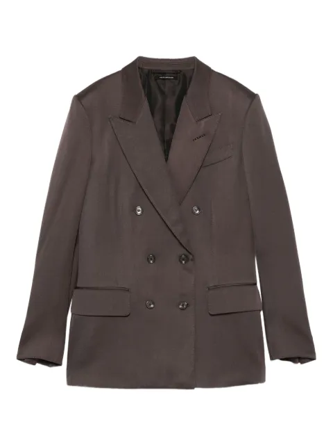 TOM FORD double-breasted silk-blend jacket