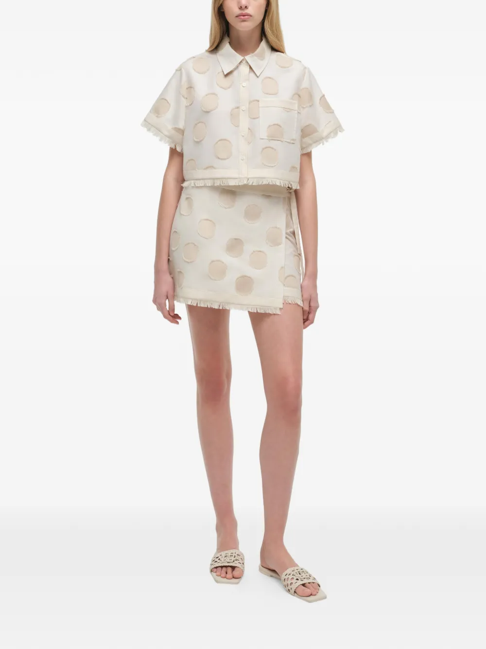 Simkhai Topanga polka-dot frayed shirt | Shirts | Image 2