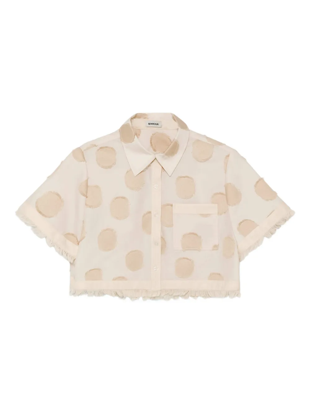 Simkhai Topanga polka-dot frayed shirt | Neutrals | Image 1