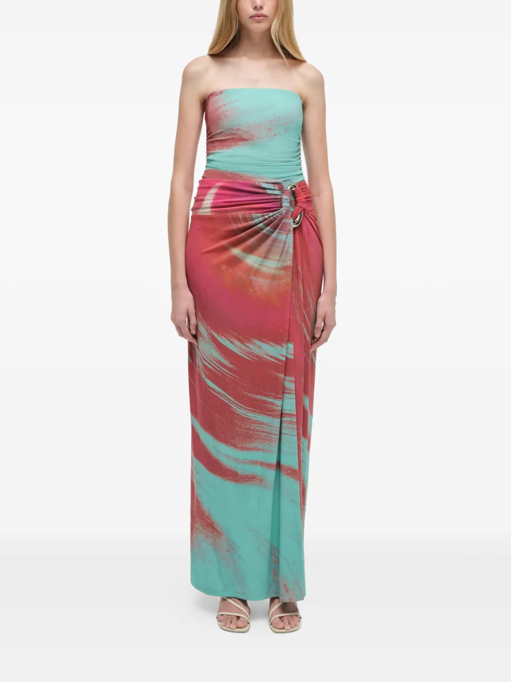 Simkhai Emma Strapless Maxi Dress In Pink