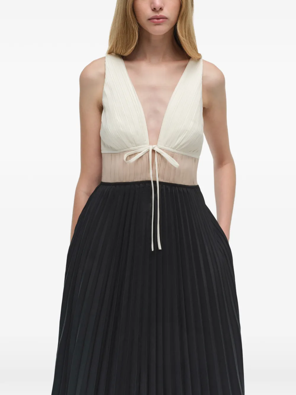 Stephanie Pleated Midi Dress