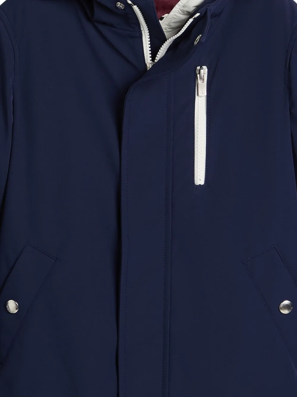 Brunello Cucinelli Kids logo-patch 3-in-1 parka Blauw
