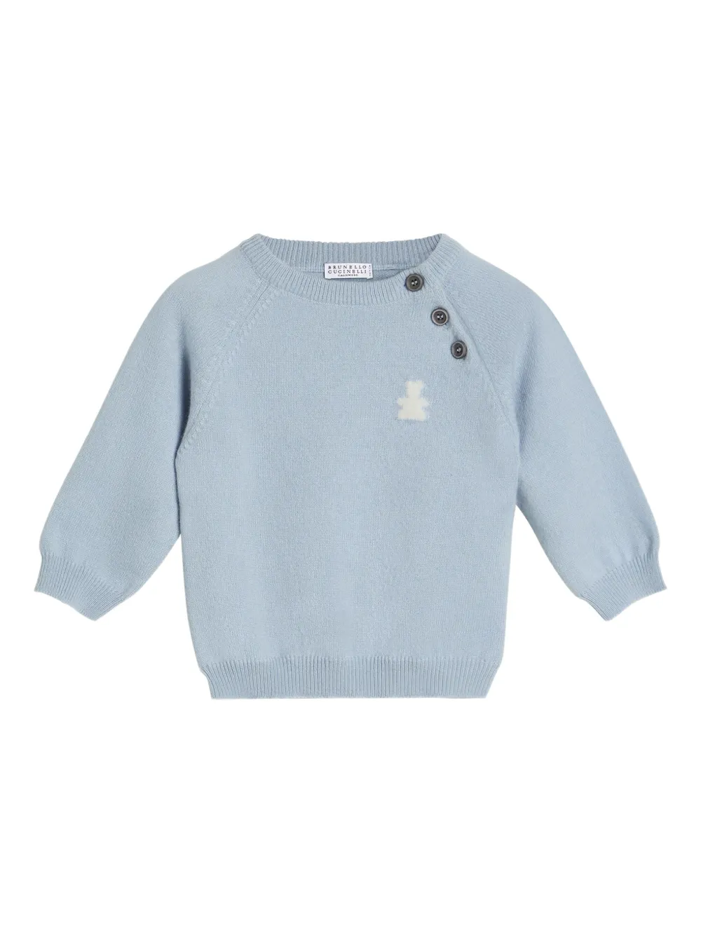 Brunello Cucinelli Kids Bernie Baby sweater Blauw