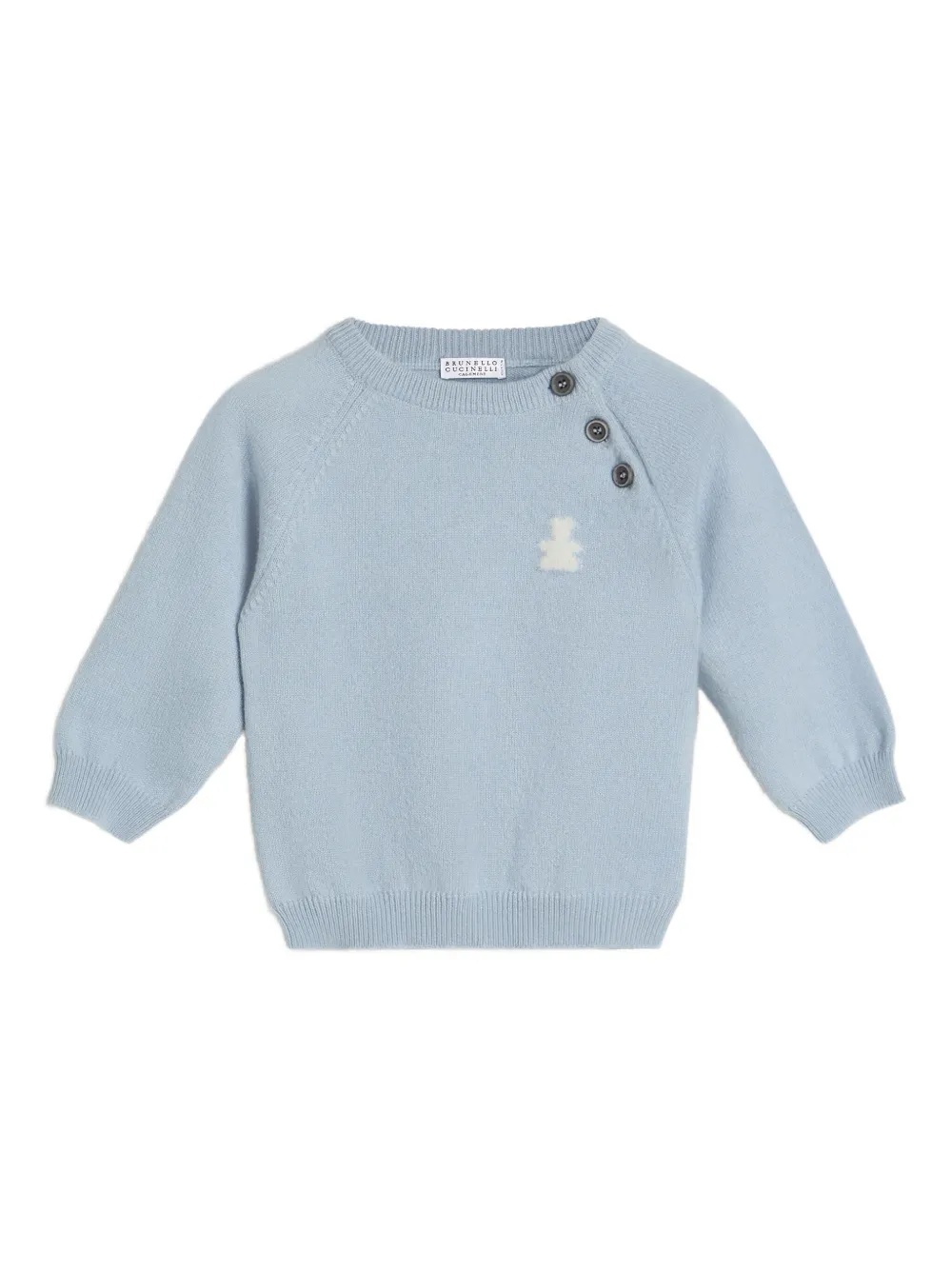 Brunello Cucinelli Kids Bernie Baby sweater Blauw
