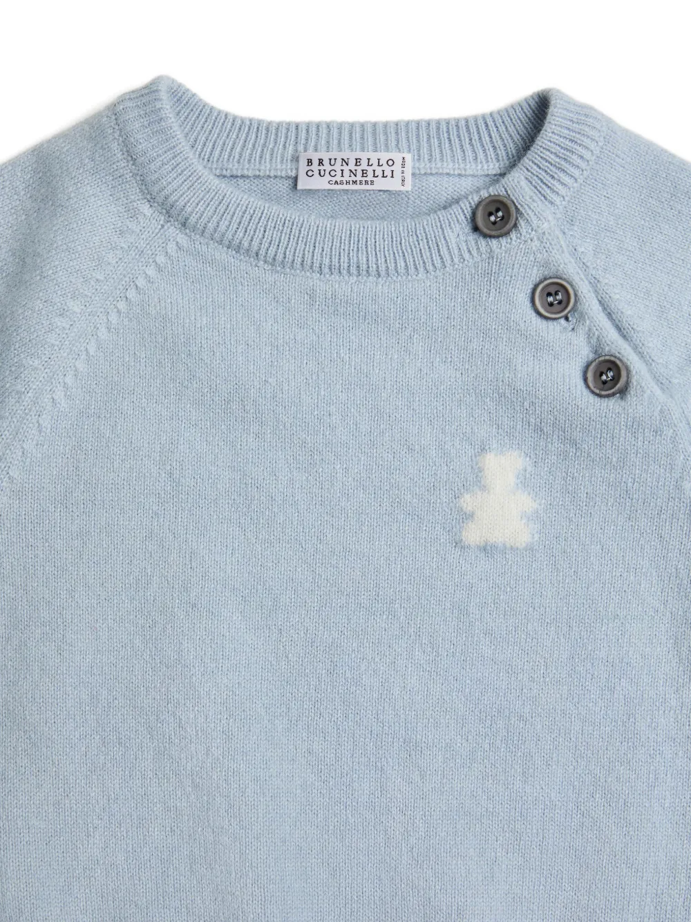 Brunello Cucinelli Kids Bernie Baby sweater Blauw
