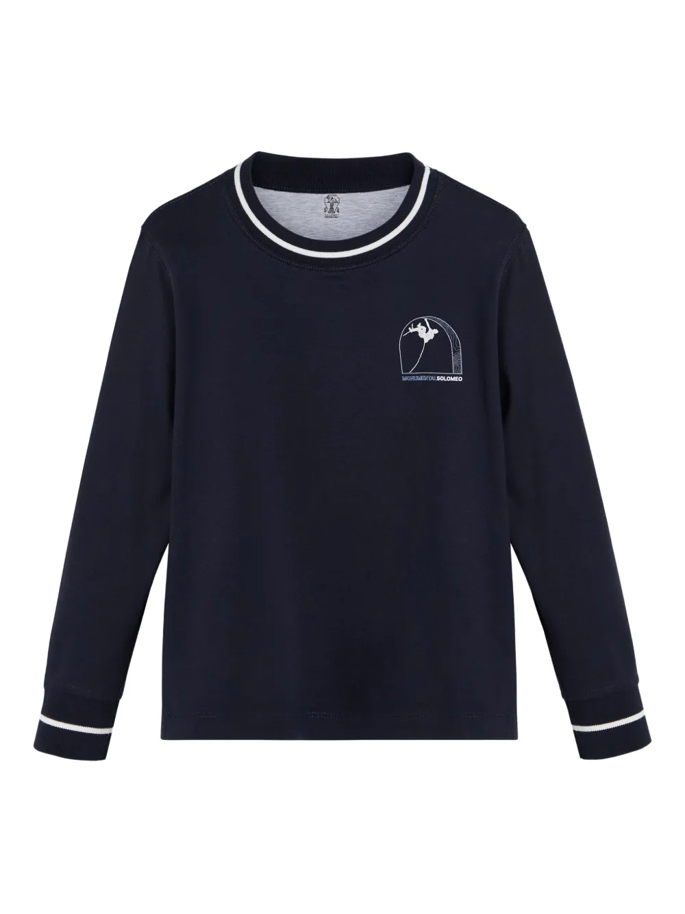 Brunello Cucinelli Kids' Long Sleeve T-shirt In Black
