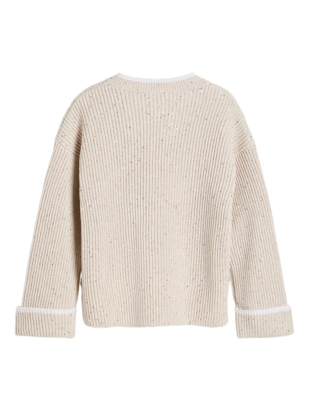 Brunello Cucinelli Kids Gespikkelde trui Beige