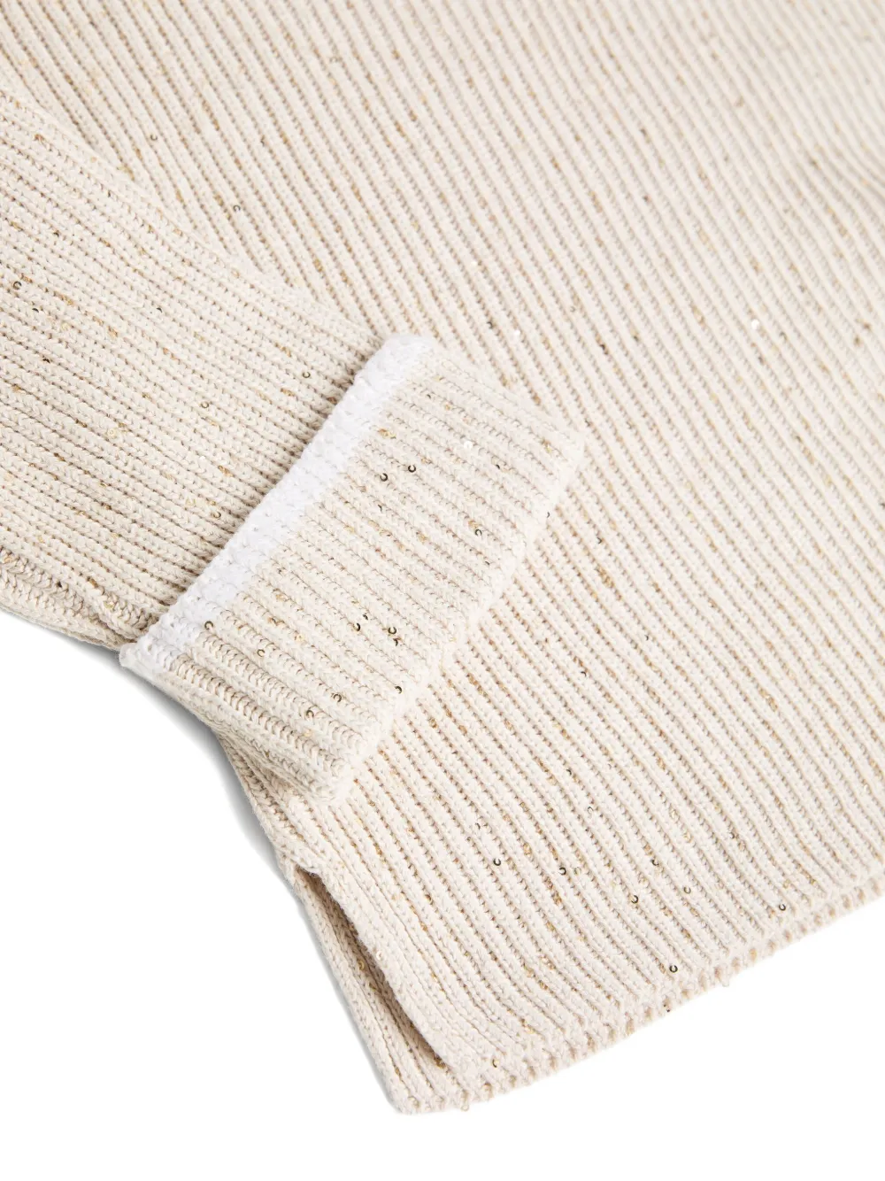 Brunello Cucinelli Kids Gespikkelde trui Beige