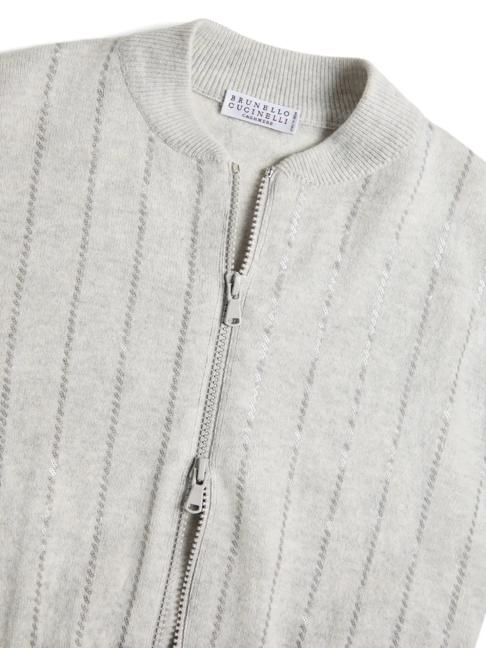 Brunello Cucinelli Kids embroidery cardigan Grijs