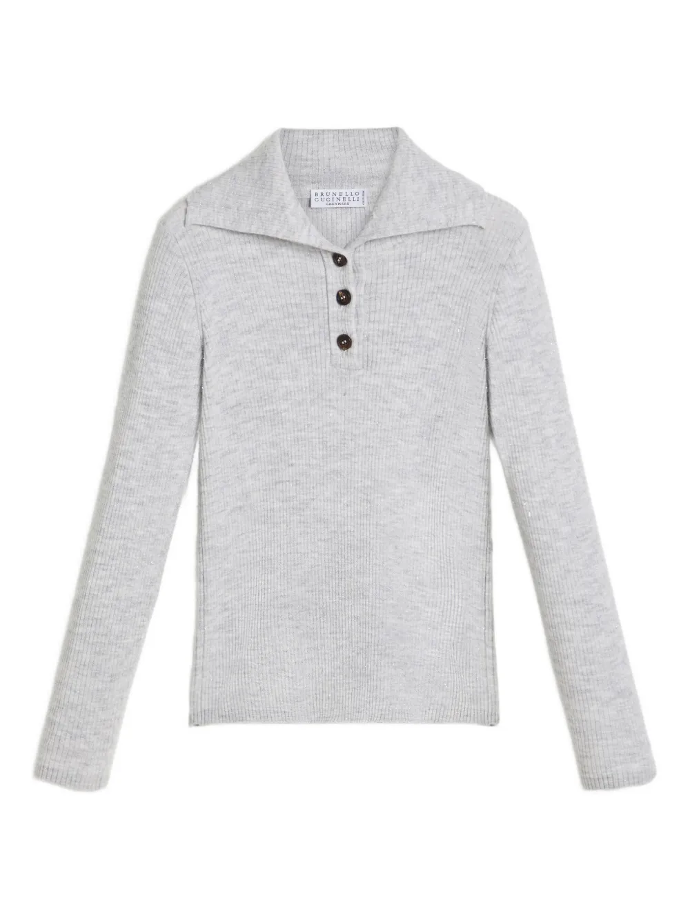 Brunello Cucinelli Kids jersey polo shirt Grijs