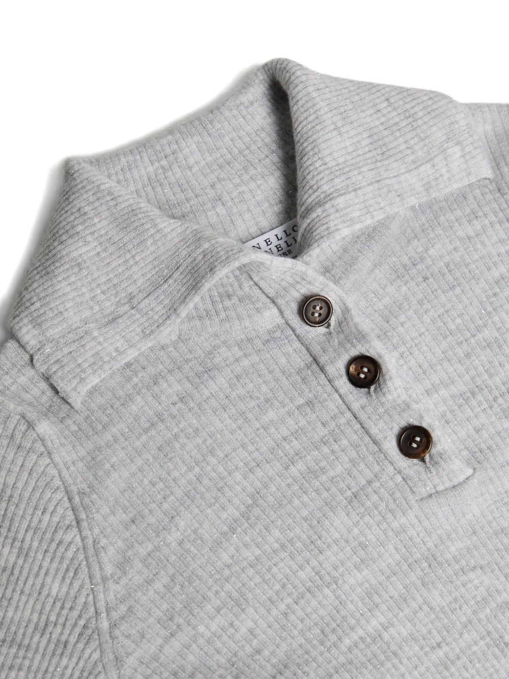 Brunello Cucinelli Kids jersey polo shirt Grijs