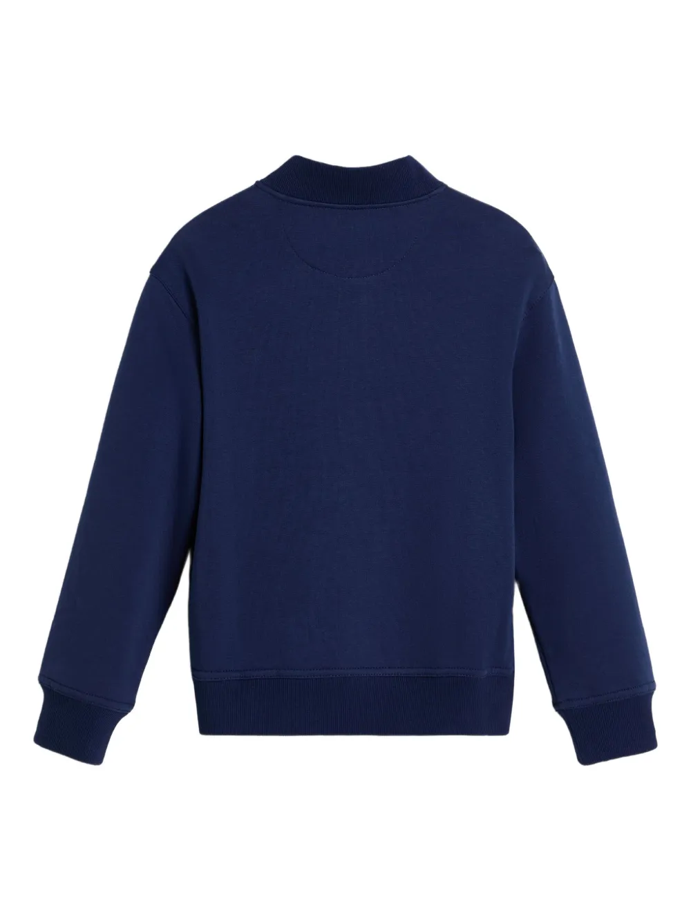 Brunello Cucinelli Kids Bomberjack met logopatch en rits Blauw