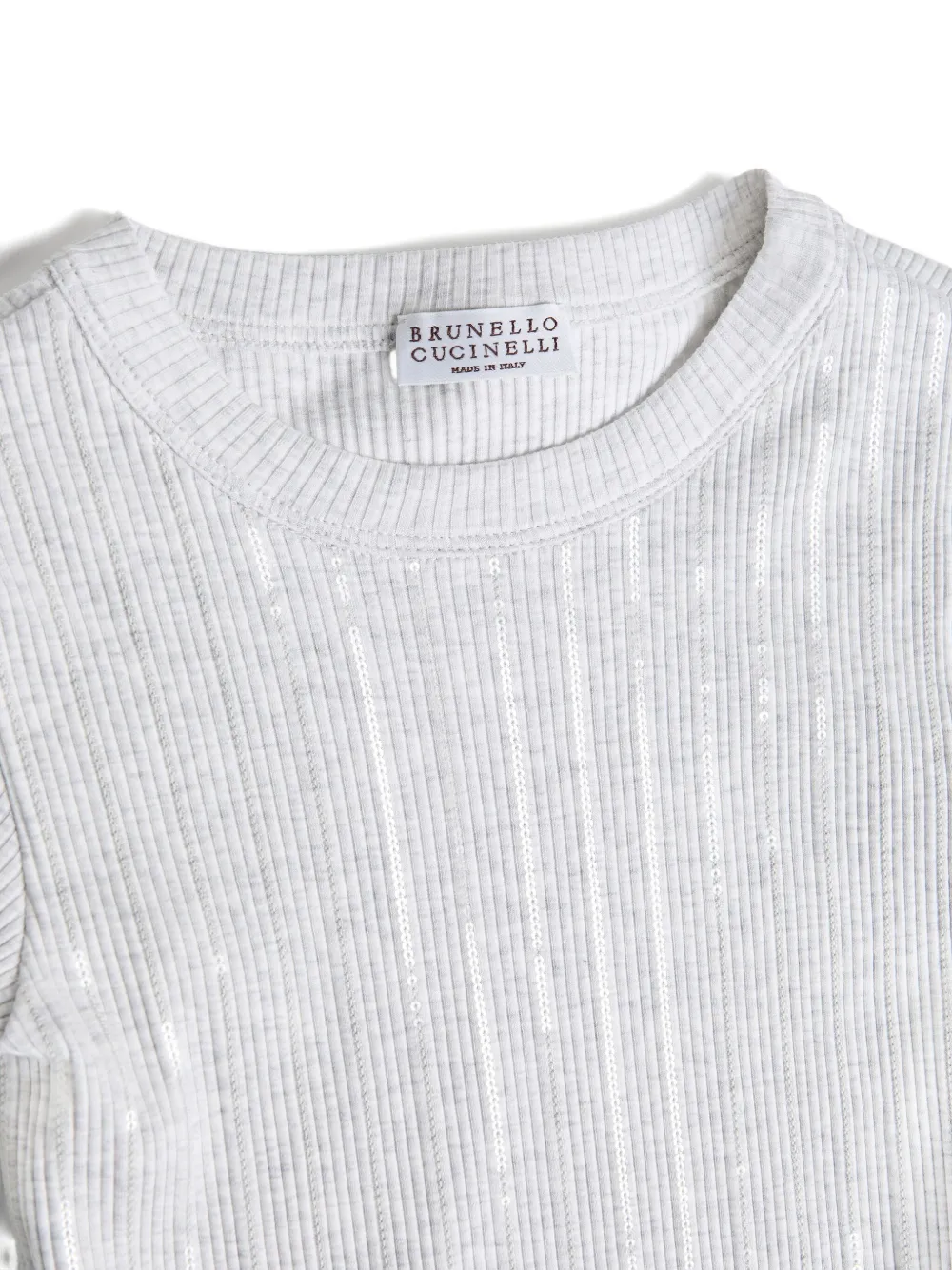 Brunello Cucinelli Kids sequin-embellished sweater Grijs