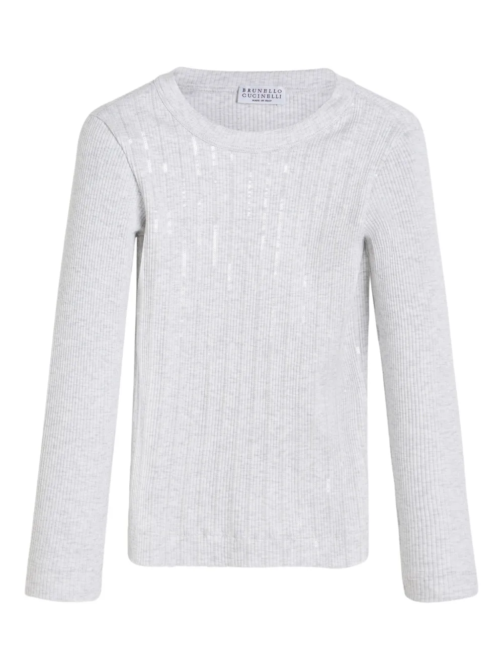 Brunello Cucinelli Kids sequin-embellished sweater Grijs
