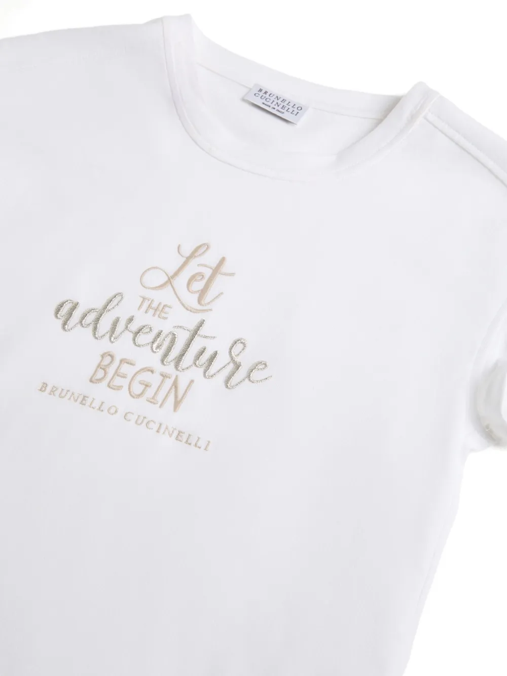 Brunello Cucinelli Kids jersey T-shirt Wit
