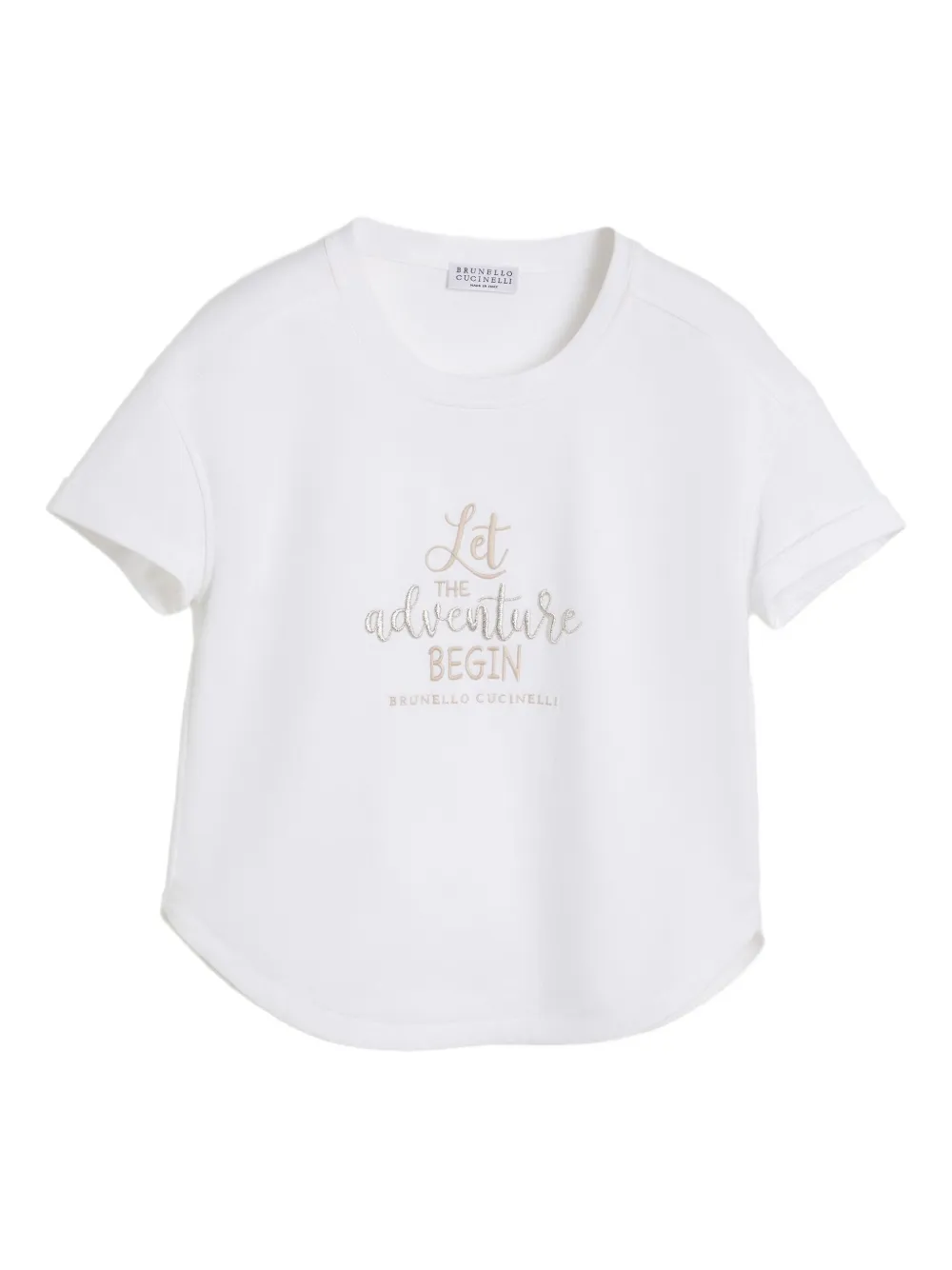 Brunello Cucinelli Kids jersey T-shirt Wit