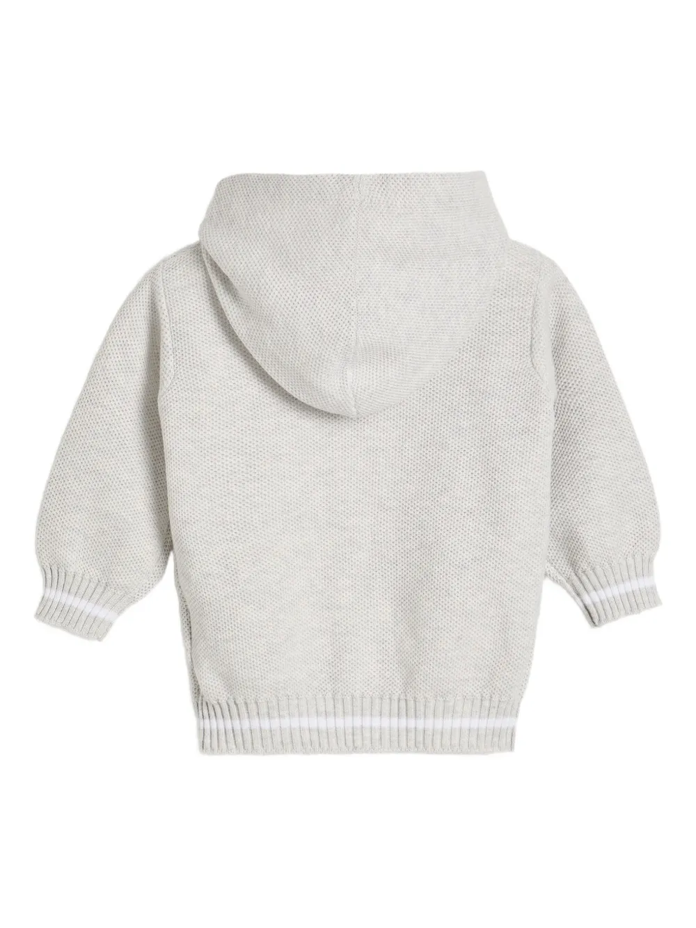 Brunello Cucinelli Kids Hooded zip-up sweatshirt Grijs