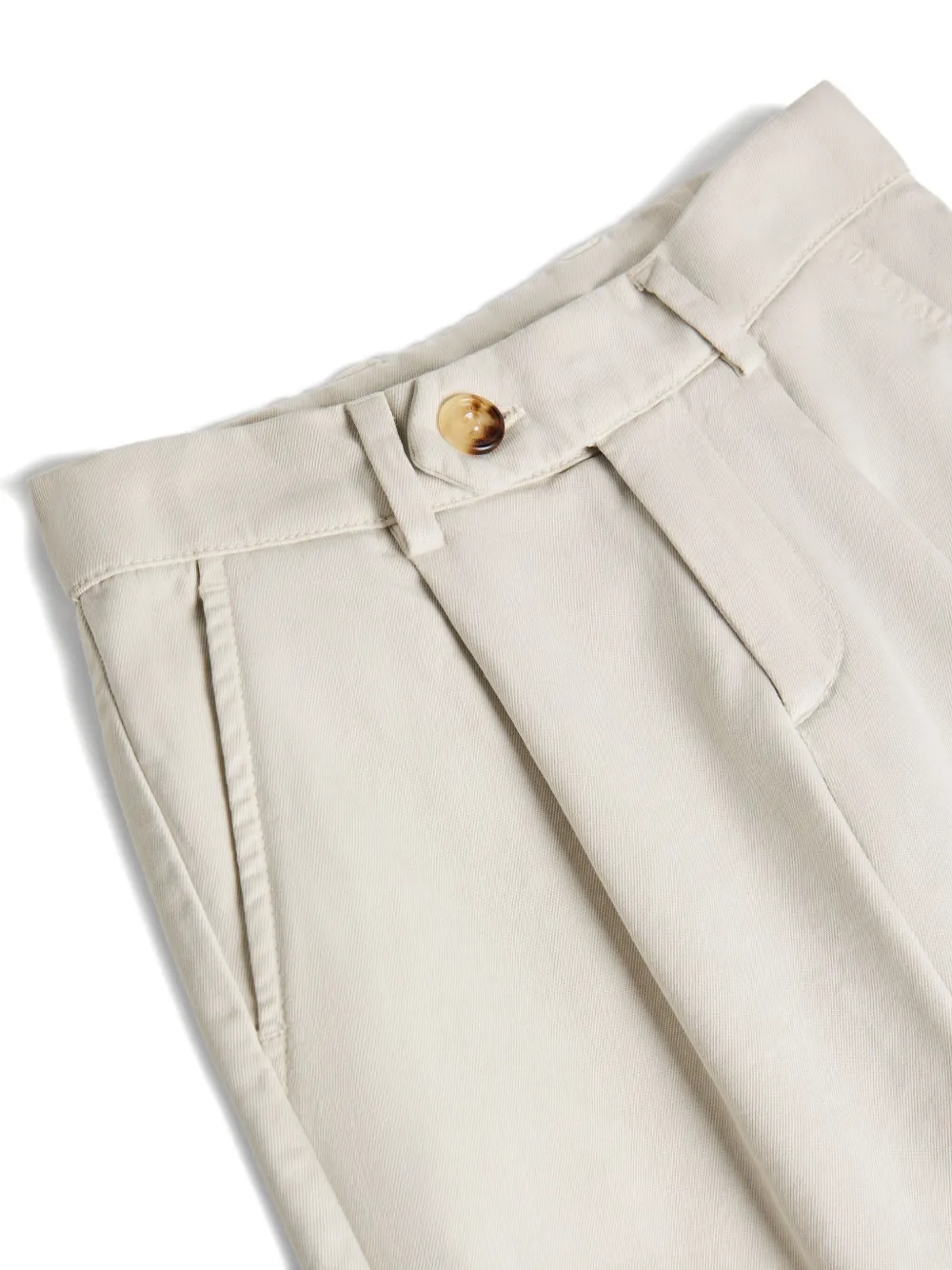 Brunello Cucinelli Kids Gabardine chino Wit