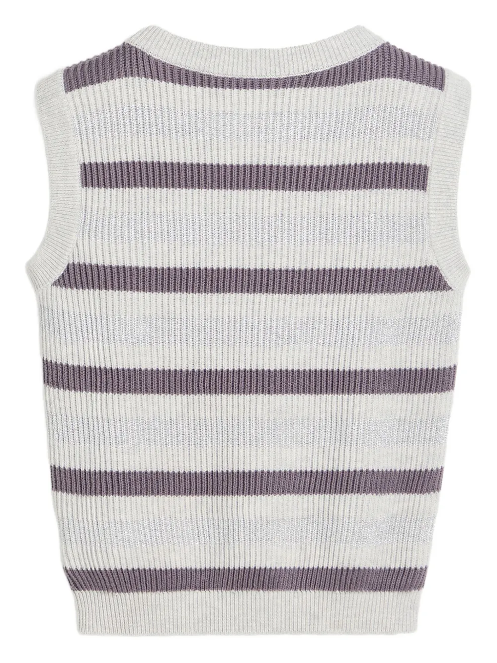 Brunello Cucinelli Kids striped tank top Grijs
