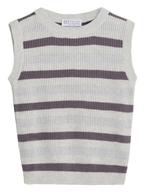 Brunello Cucinelli Kids striped tank top