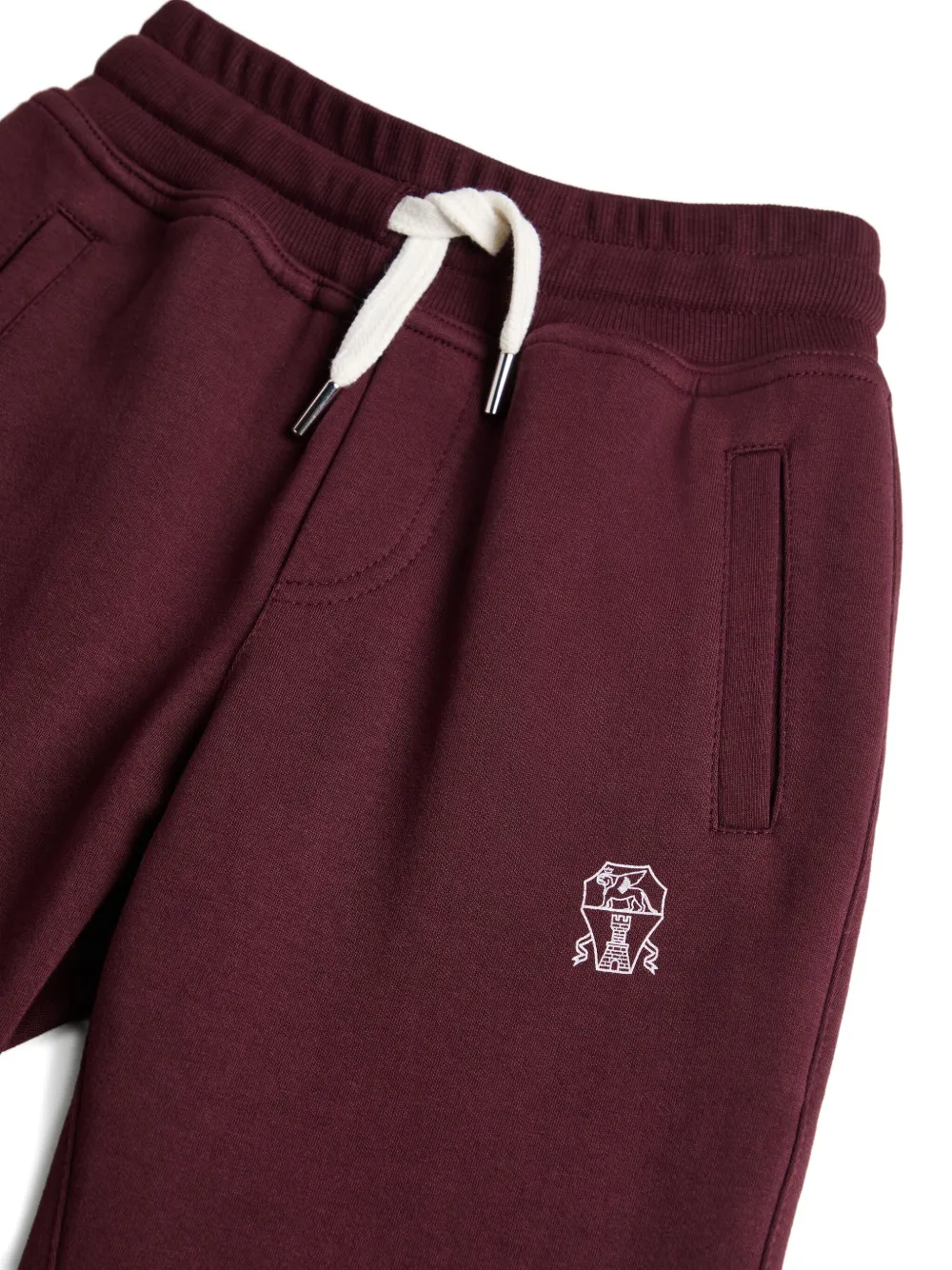 Brunello Cucinelli Kids jersey track pants Rood