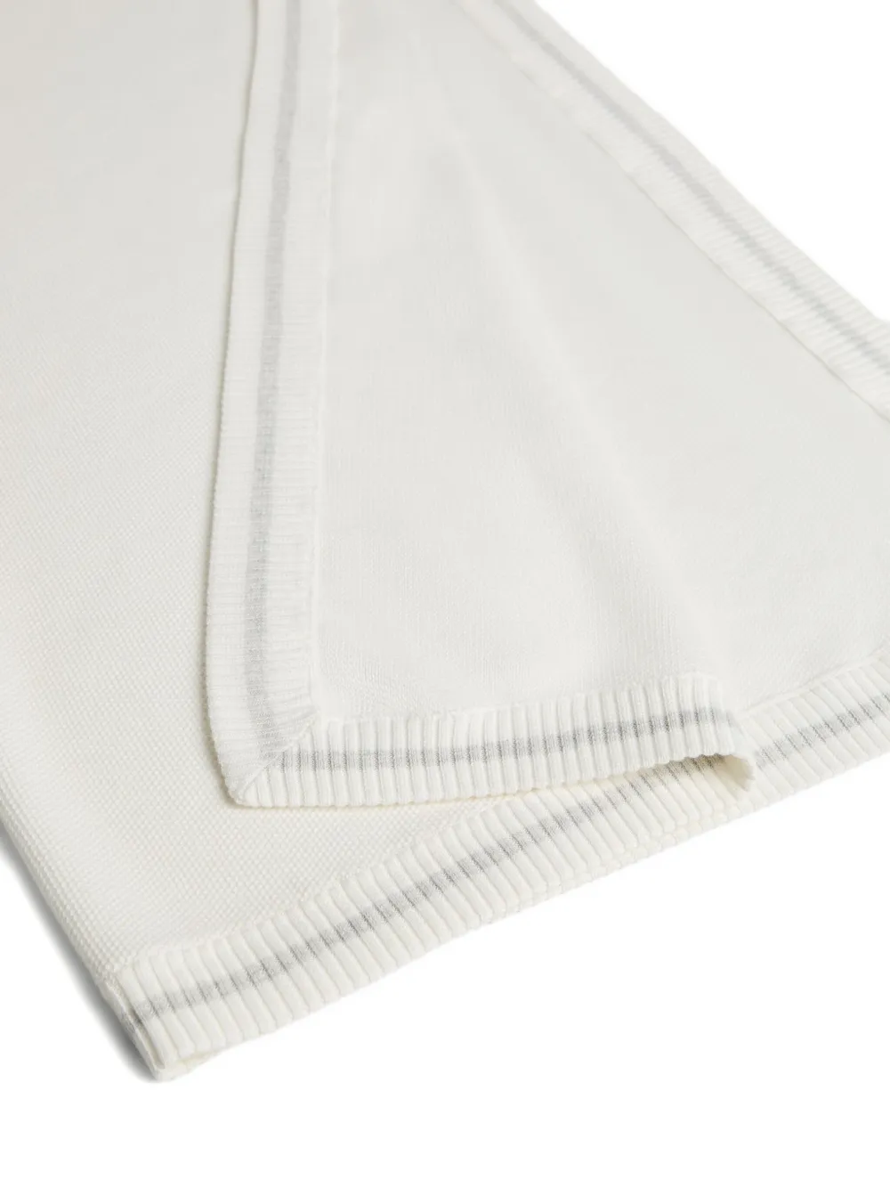 Brunello Cucinelli Kids logo-embroidered blanket Wit