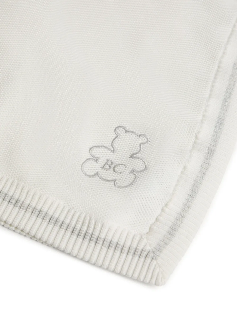 Brunello Cucinelli Kids logo-embroidered blanket Wit