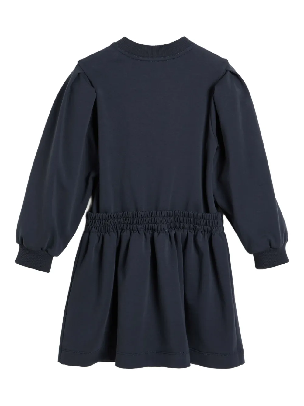 Brunello Cucinelli Kids Mini-jurk met geborduurd logo Blauw
