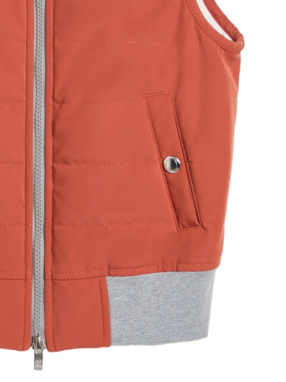 Brunello Cucinelli Kids hooded gilet Oranje