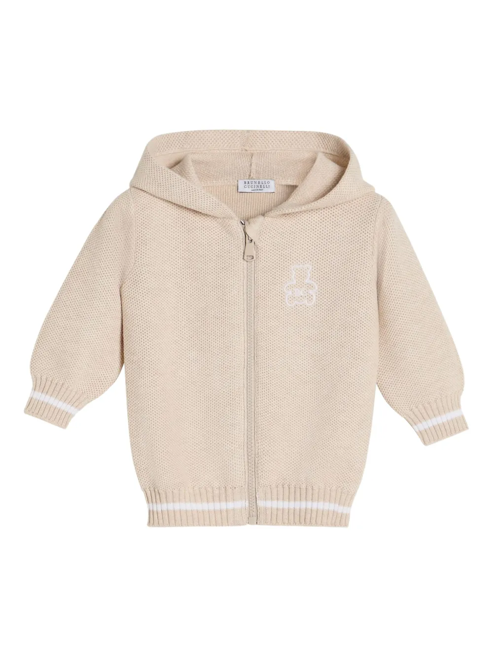 Brunello Cucinelli Bernie-motif Hoodie In Neutral