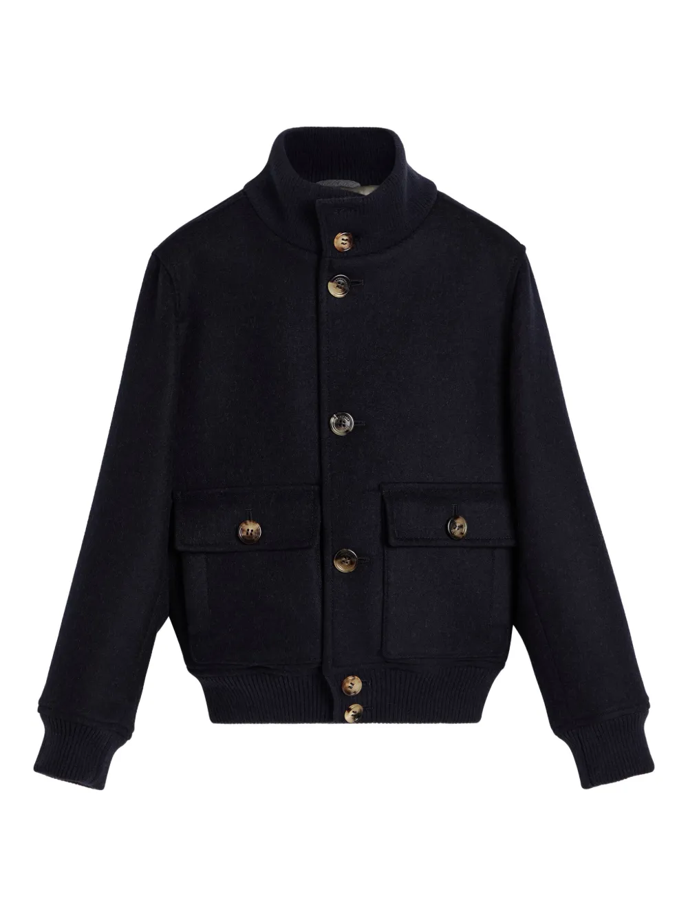 Brunello Cucinelli Kids button-up bomber jacket | Blue | Image 1