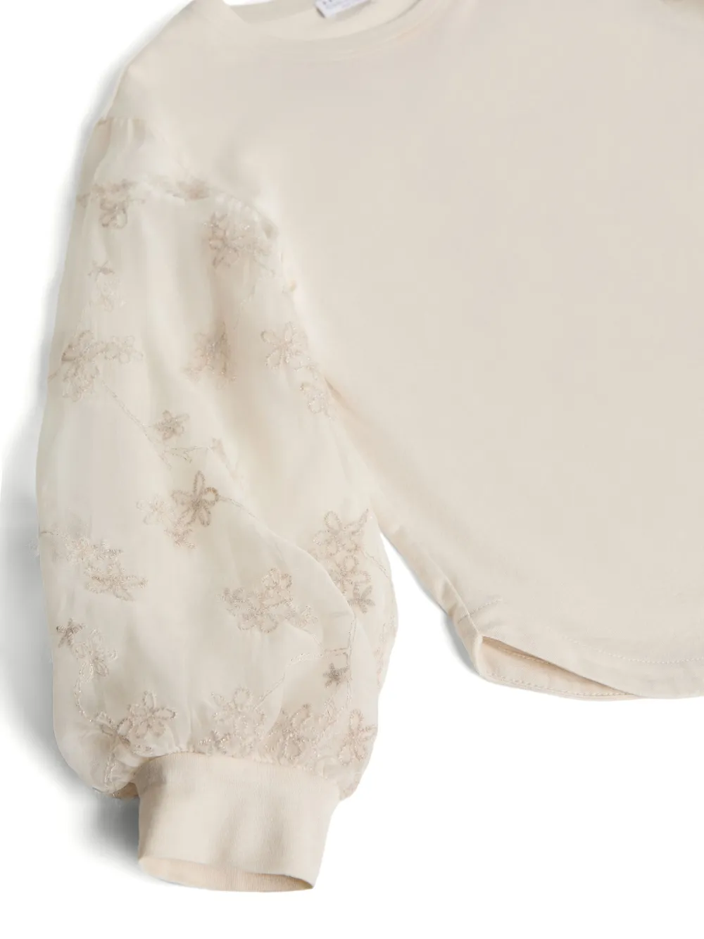 Brunello Cucinelli Kids embroidered t-shirt Beige