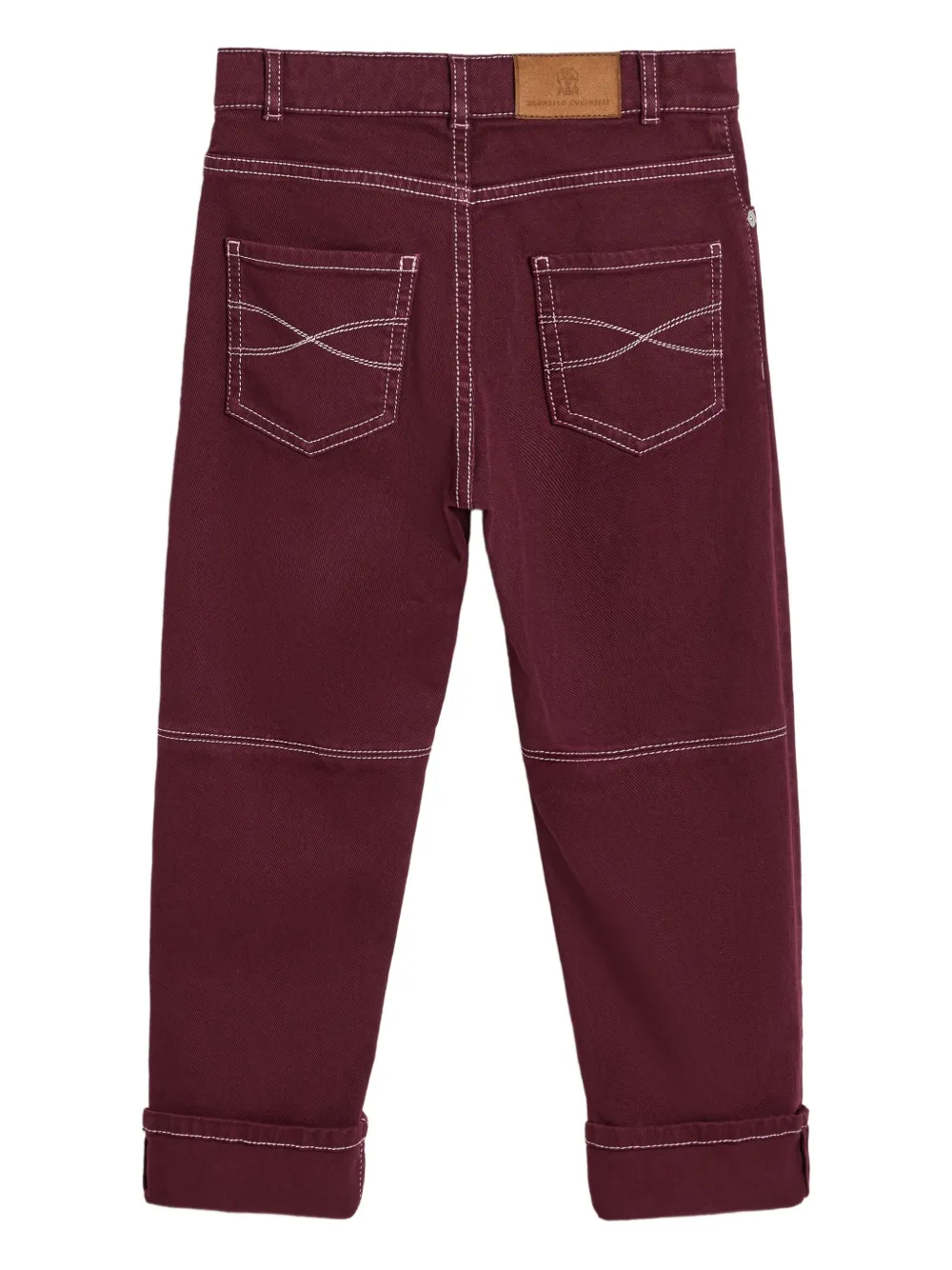Brunello Cucinelli Kids Jeans met vijf zakken Rood