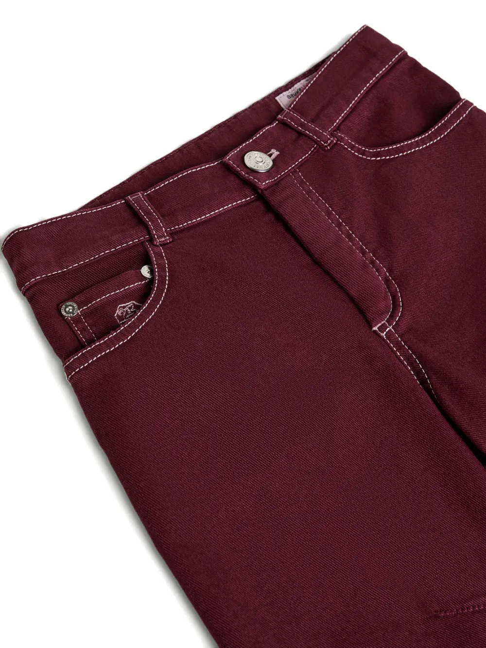 Brunello Cucinelli Kids Jeans met vijf zakken Rood