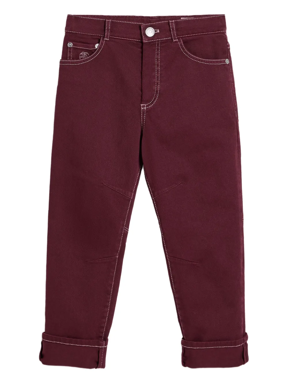 Brunello Cucinelli Kids Jeans met vijf zakken Rood