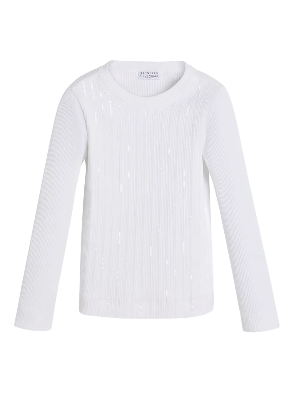Brunello Cucinelli Kids ribbed-knit T-shirt Wit