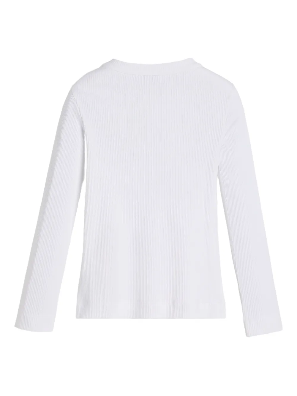 Brunello Cucinelli Kids Ribgebreid T-shirt Wit