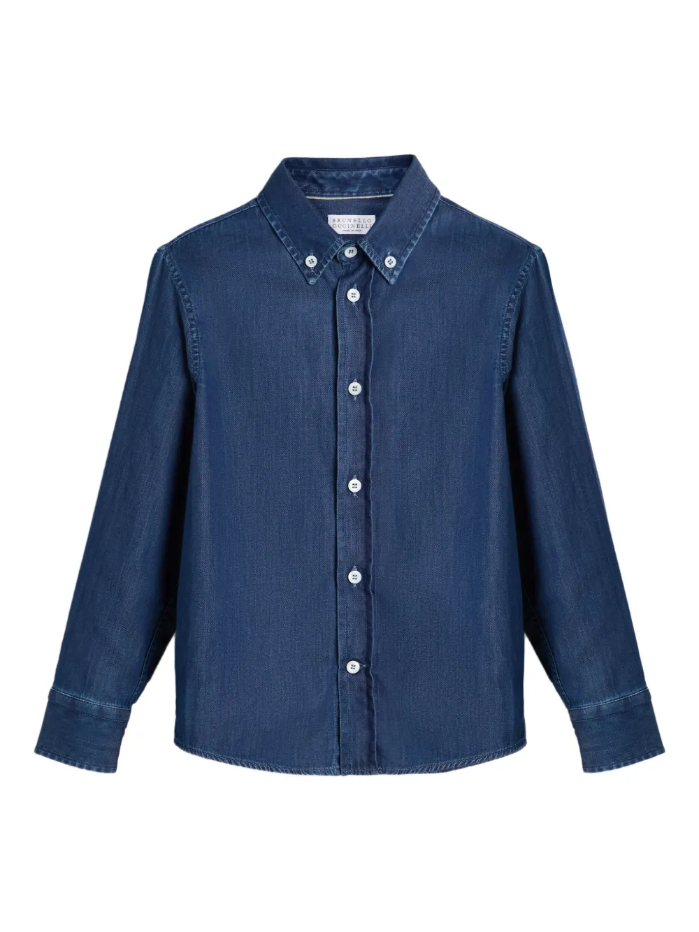 Brunello Cucinelli Kids Spijkershirt Blauw