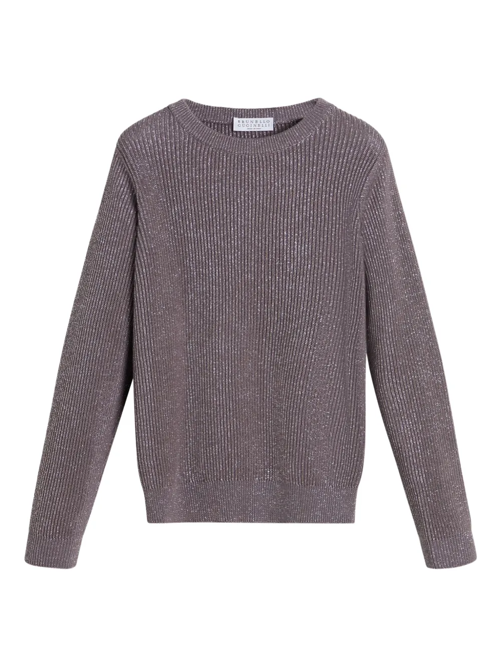Brunello Cucinelli Kids lurex-detail jumper Paars