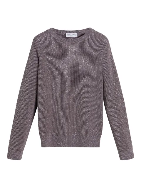 Brunello Cucinelli Kids lurex-detail jumper