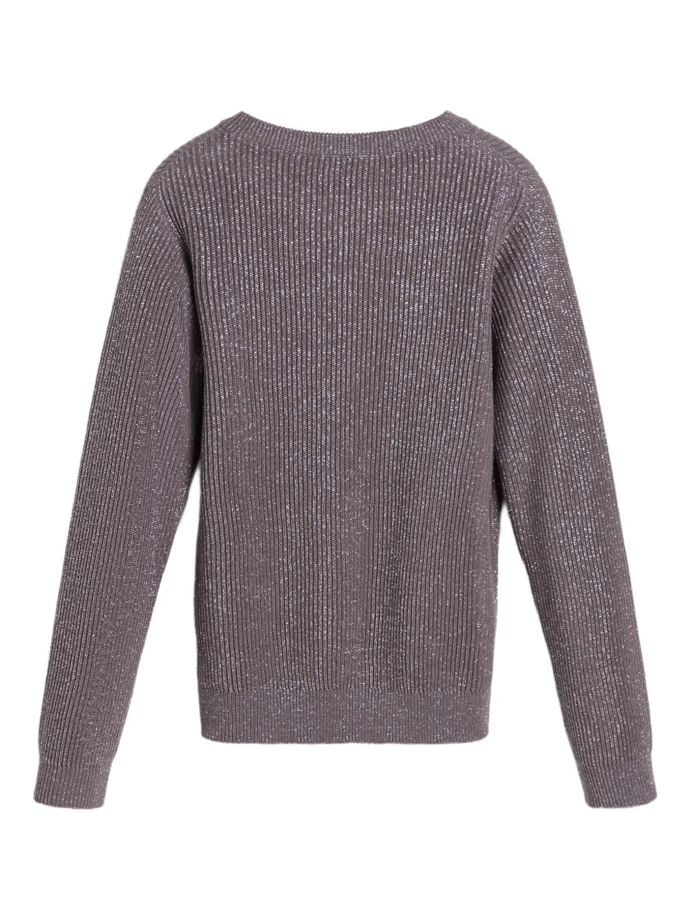 Brunello Cucinelli Kids lurex-detail jumper Paars