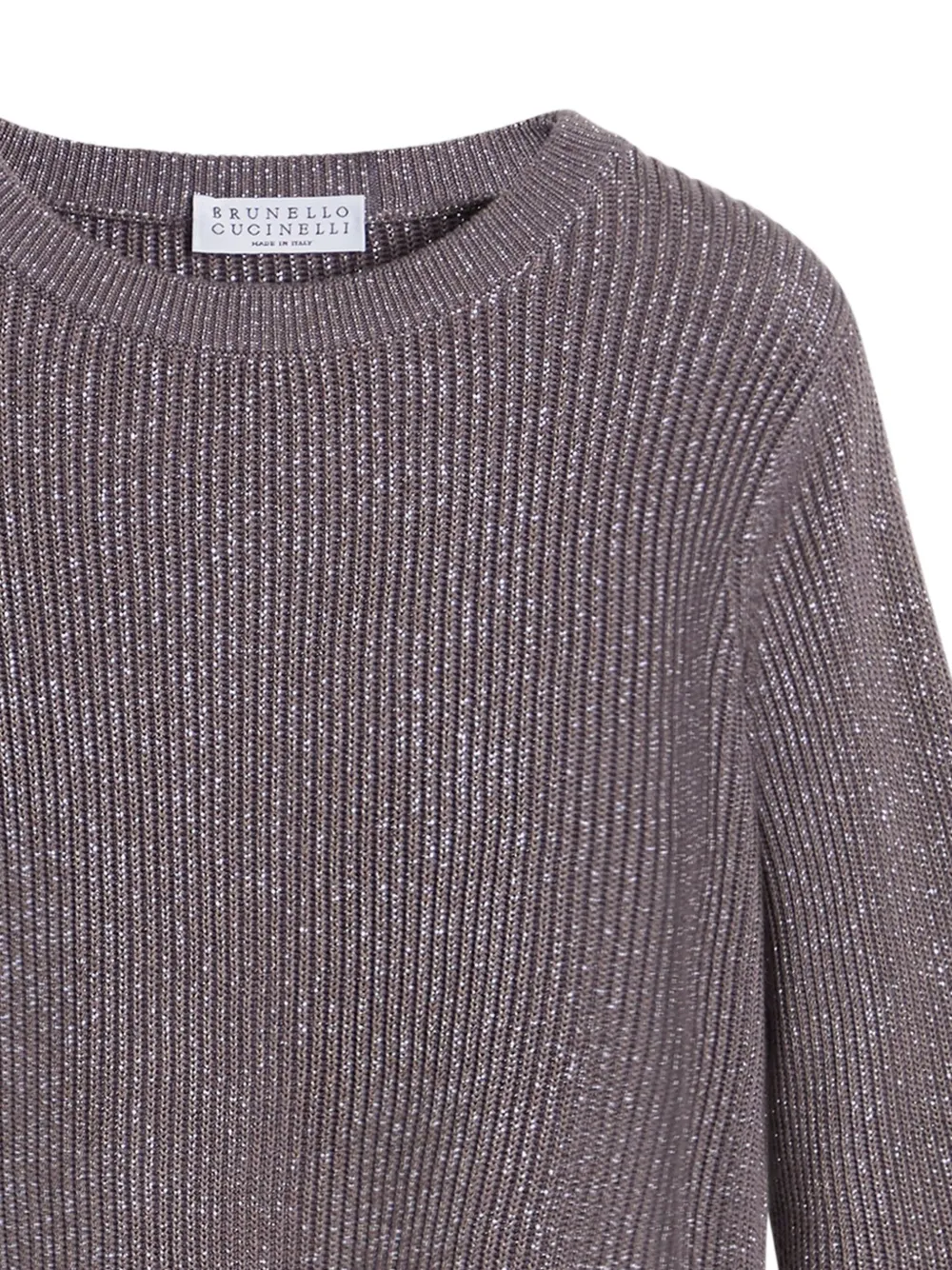 Brunello Cucinelli Kids lurex-detail jumper Paars