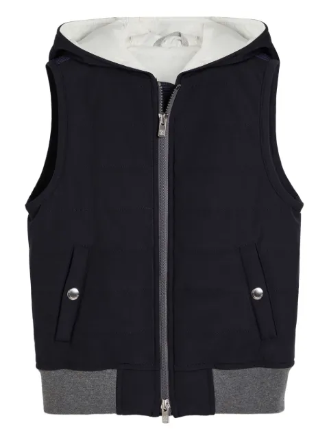 Brunello Cucinelli Kids chaleco con capucha