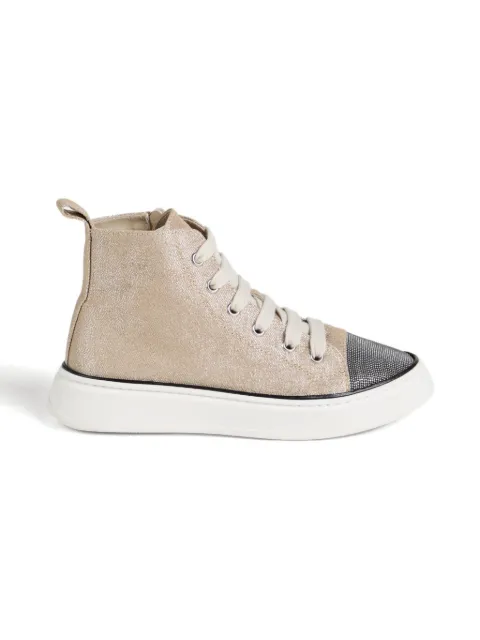 Brunello Cucinelli Kids Sneakers mit Glitter-Detail