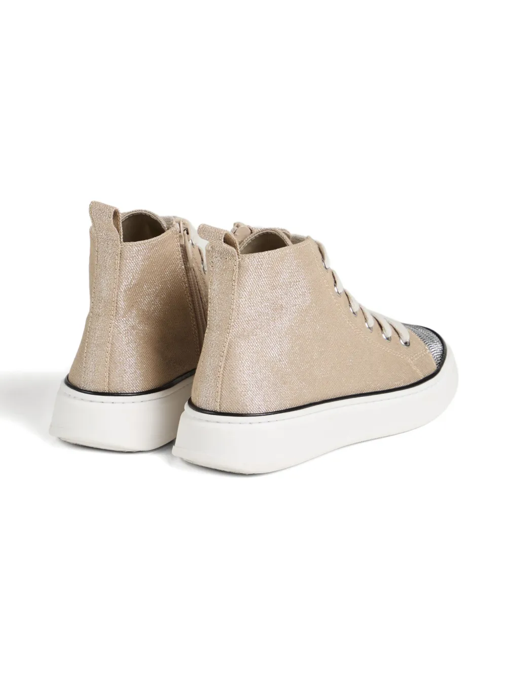 Brunello Cucinelli Kids glitter-detailing sneakers Beige