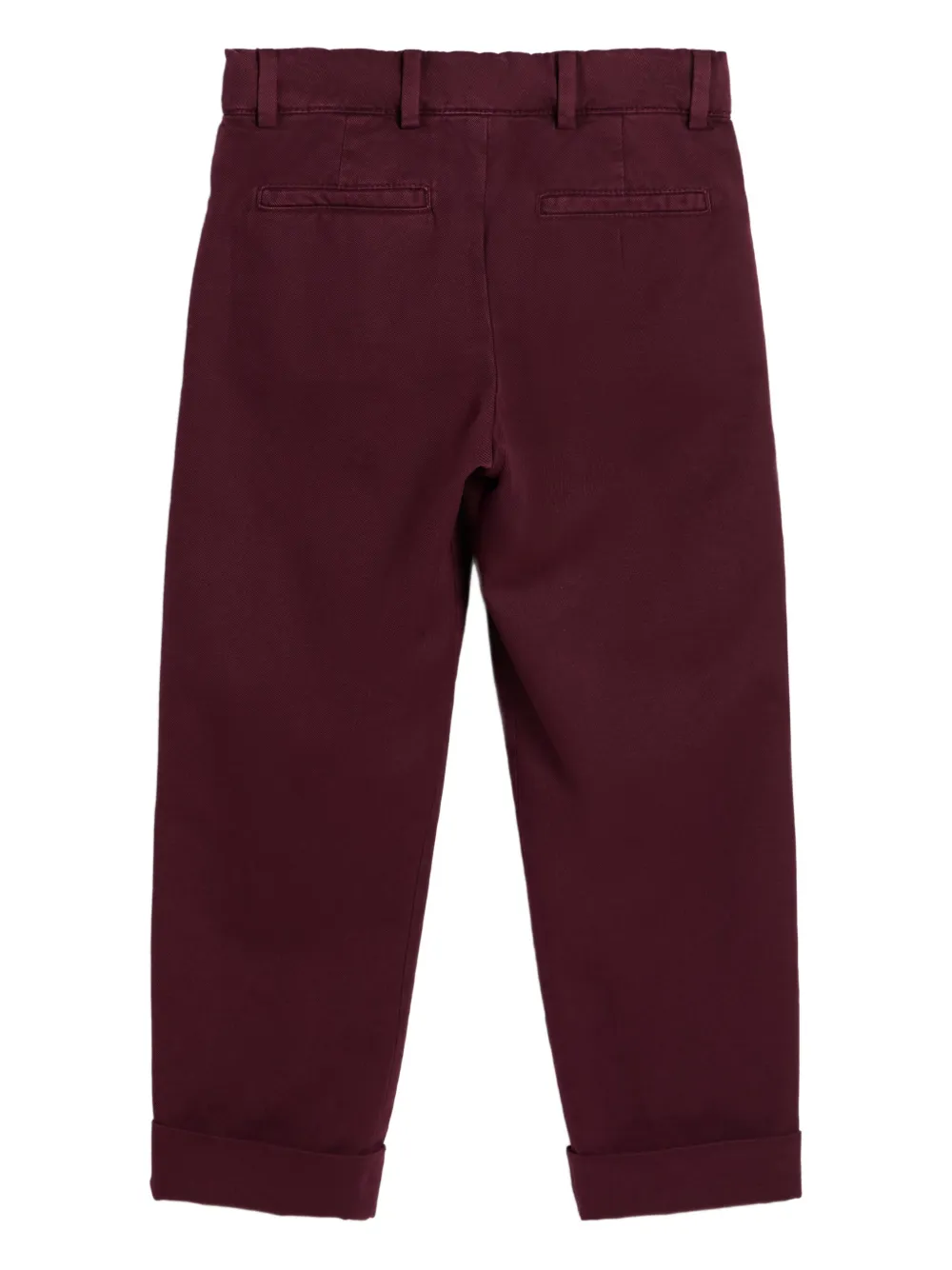 Brunello Cucinelli Kids Gabardine broek Rood
